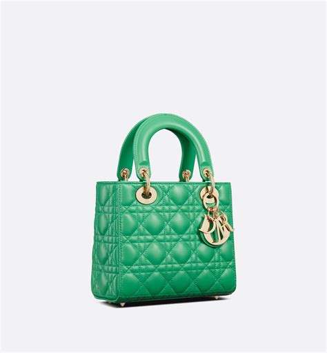 Small Lady Dior My ABCDior Bag Emerald Green Cannage 